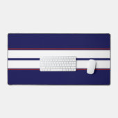 Kassy Red, White en Blue Racing Stripes Bureaumat (Keyboard & Muis)