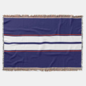 Kassy Red, White en Blue Racing Stripes Deken (Voorkant)