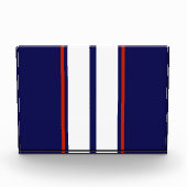 Kassy Red, White en Blue Racing Stripes Fotoblokken (Voorkant)