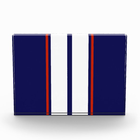 Kassy Red, White en Blue Racing Stripes Fotoblokken (Voorkant)