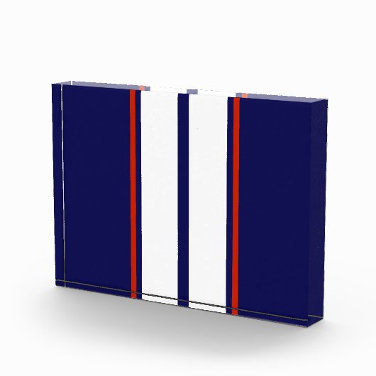 Kassy Red, White en Blue Racing Stripes Fotoblokken (Rechts)