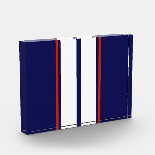 Kassy Red, White en Blue Racing Stripes Fotoblokken (Links)