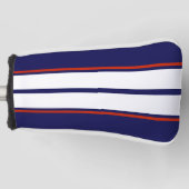 Kassy Red, White en Blue Racing Stripes Golfheadcover (Voorkant)