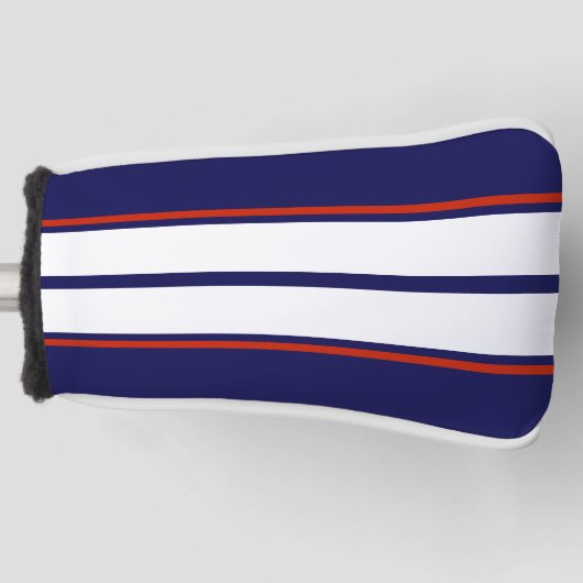 Kassy Red, White en Blue Racing Stripes Golfheadcover (Voorkant)