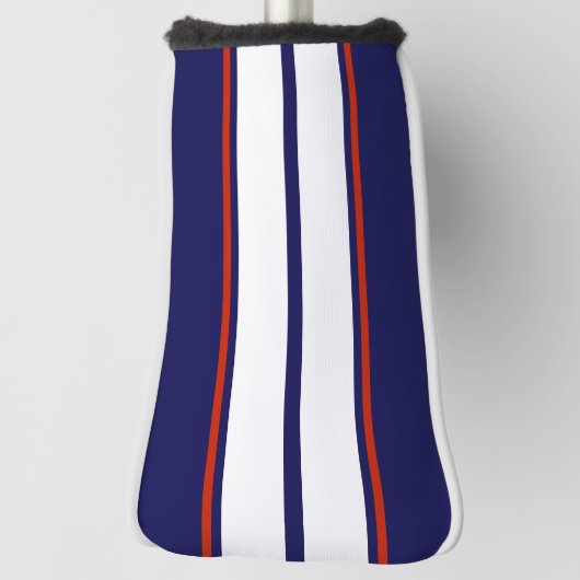 Kassy Red, White en Blue Racing Stripes Golfheadcover (Draai 90)