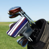 Kassy Red, White en Blue Racing Stripes Golfheadcover (Insitu)