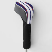 Kassy Red, White en Blue Racing Stripes Golfheadcover (Schuin)