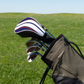 Kassy Red, White en Blue Racing Stripes Golfheadcover (Insitu)