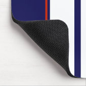 Kassy Red, White en Blue Racing Stripes Muismat (Hoek)