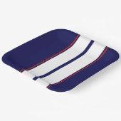 Kassy Red, White en Blue Racing Stripes Papieren Bordje (Gebogen)