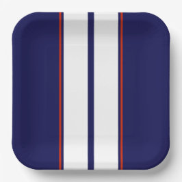 Kassy Red, White en Blue Racing Stripes Papieren Bordje