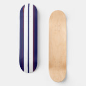 Kassy Red, White en Blue Racing Stripes Persoonlijk Skateboard (Voorkant)