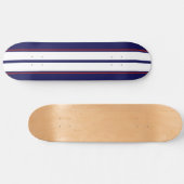 Kassy Red, White en Blue Racing Stripes Persoonlijk Skateboard (Horizontaal)