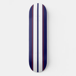 Kassy Red, White en Blue Racing Stripes Persoonlijk Skateboard