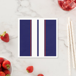 Kassy Red, White en Blue Racing Stripes Servet