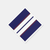 Kassy Red, White en Blue Racing Stripes Servet (Hoek)