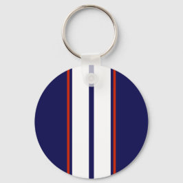 Kassy Red, White en Blue Racing Stripes Sleutelhanger