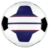 Kassy Red, White en Blue Racing Stripes Voetbal (Gedraaid)