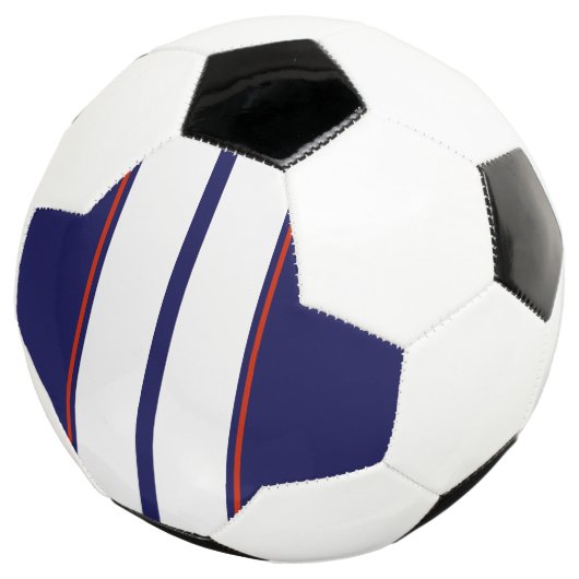 Kassy Red, White en Blue Racing Stripes Voetbal (Drie kwart)