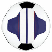 Kassy Red, White en Blue Racing Stripes Voetbal (Voorkant)