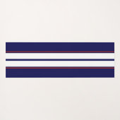 Kassy Red, White en Blue Racing Stripes Yogamat (Achterkant (horizontaal))