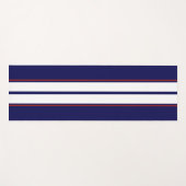 Kassy Red, White en Blue Racing Stripes Yogamat (Voorkant (horizontaal))