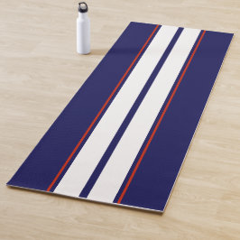 Kassy Red, White en Blue Racing Stripes Yogamat