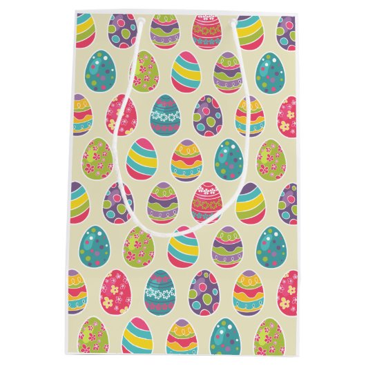 Kassy Retro Paaseieren - Vroege Paasdag Medium Cadeauzakje (Achterkant)