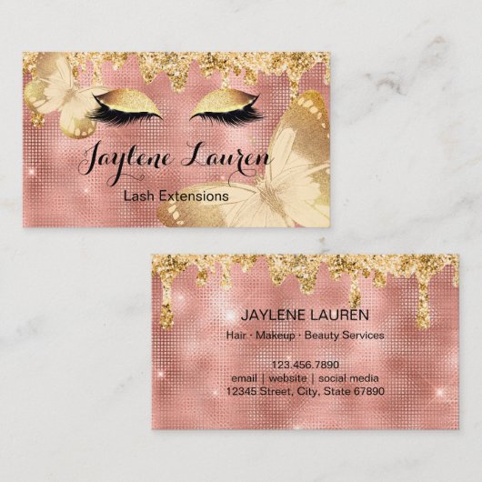 Kassy Roos Gold-knollen en botervliegen Visitekaartje (Voorkant / Achterkant)