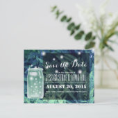 Kassy vuurvliegjes die Mason Jar opblazen... Aankondigingskaart (Staand voorkant)