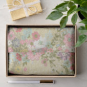 Kassy Waterverf Elephant Floral Lijst Gold Foil Tissuepapier (Geschenk)