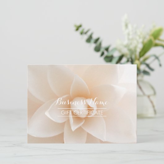 Kassy White Floral Cadeaubon (Staand voorkant)