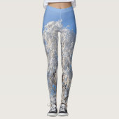 Kassy Winter Frost Tree en Branch ontworpen Leggings (Voorkant)