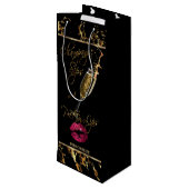 Kassychampagne- en  liften wijn cadeautas (Achterkant Gekanteld)