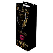 Kassychampagne- en  liften wijn cadeautas (Voorkant Gekanteld)