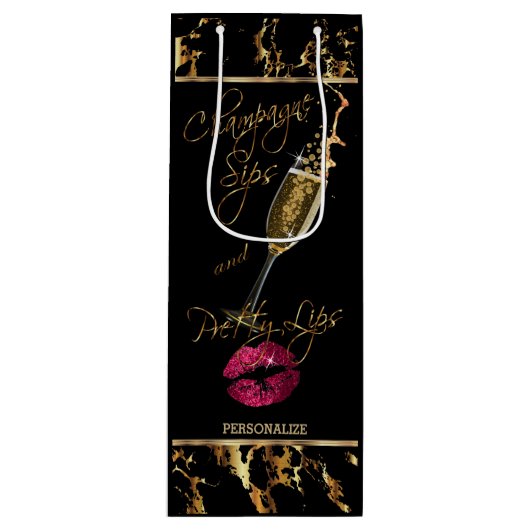 Kassychampagne- en  liften wijn cadeautas (Voorkant)