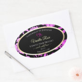 Kassyroze en Zwarte Floral Product Labels