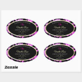 Kassyroze en Zwarte Floral Product Labels