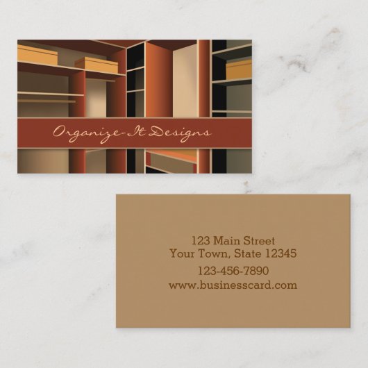 Kast, binnenontwerp visitekaartje (Voorkant / Achterkant)