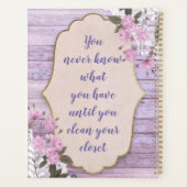 Kast Citaat Planner  Houten Bloemen (Achterkant)