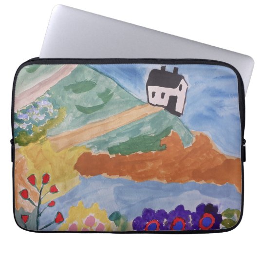 Kast- en blowerlaptophoes laptop sleeve (Voorkant)