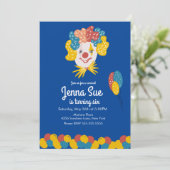 Kast met hand getekende carnavaldag uitnodiging (Staand voorkant)