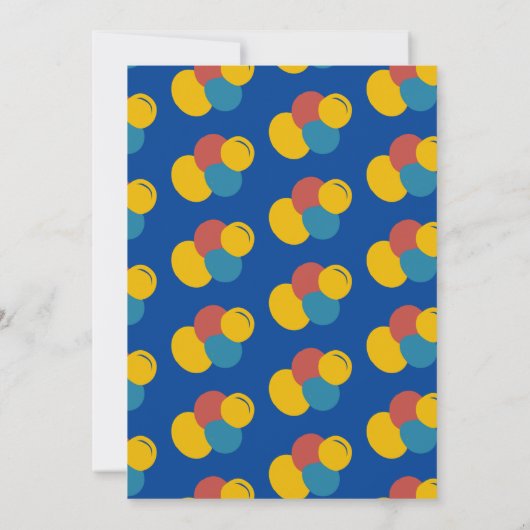 Kast met hand getekende carnavaldag uitnodiging (Achterkant)