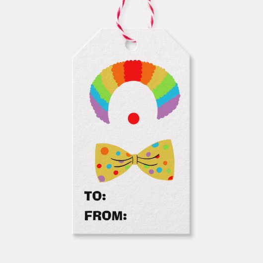 Kast met regenboogwigdag cadeaulabel (Voorkant)