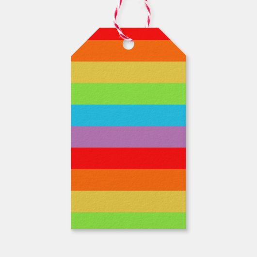 Kast met regenboogwigdag cadeaulabel (Achterkant)
