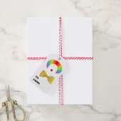 Kast met regenboogwigdag cadeaulabel (Met Touw)