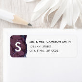 Kast Paars handgeschilderd marmer-retouretiket Etiket (Insitu)