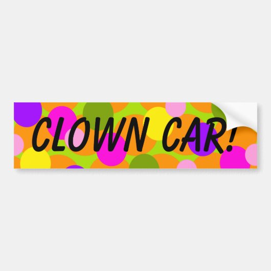 Kast Polkadot Gumballs Clown Car Bumpersticker (Voorkant)