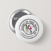 Kast van Vrije Steekproeven Ronde Button 5,7 Cm (Voorkant /achterkant)