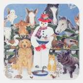 Kast Vierkante Sticker (Voorkant)